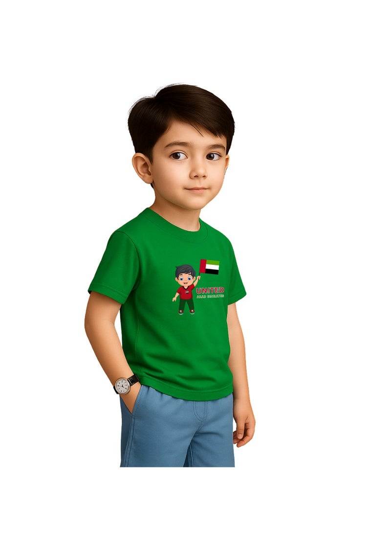 PRINTSHOP4ME UAE Celebration T-Shirt For Boys-Printed Design Short Sleeve Tee For Celebrations Day,School Events, Holidays-Kids Comfortable And Stylish T-Shirts - Image 2