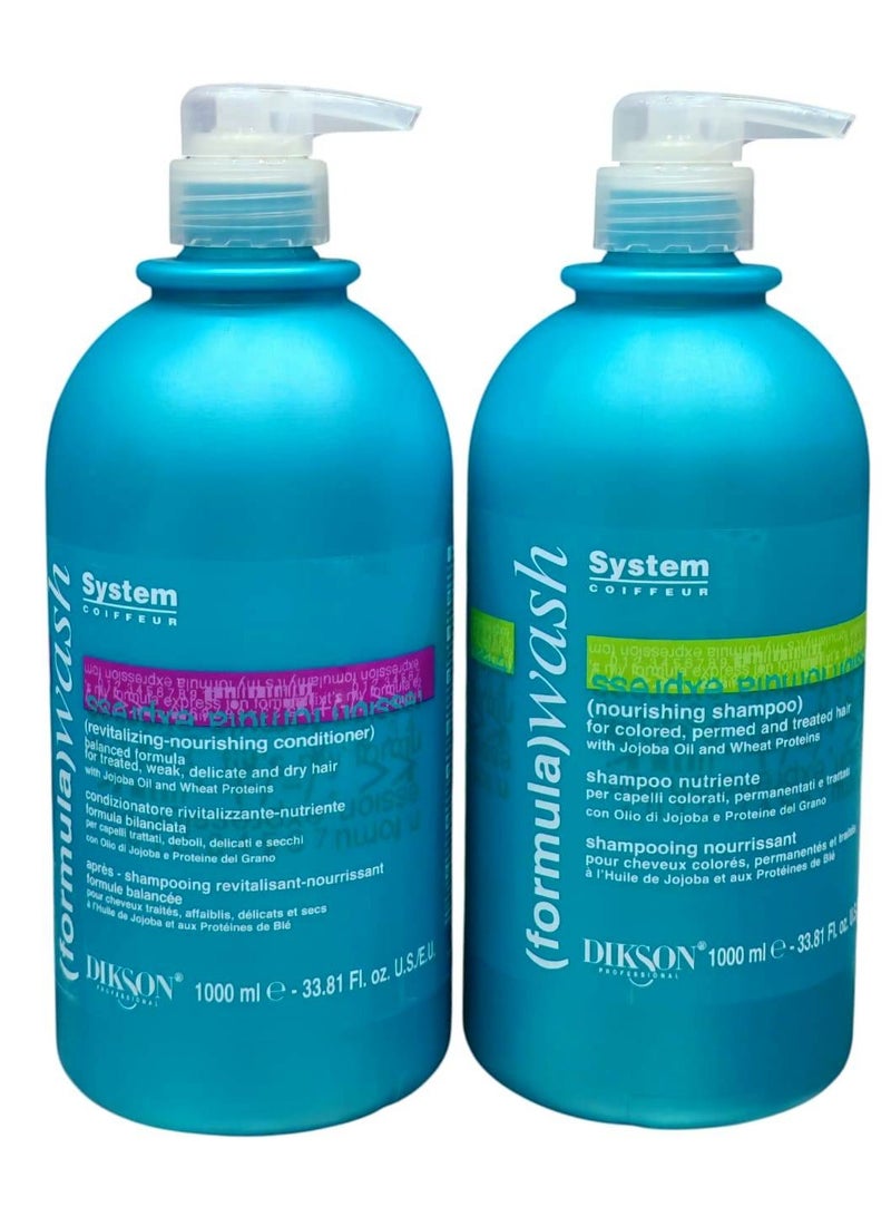 ديكسون شامبو 1000 مل وبلسم 1000 مل للشعر المعالج بالبروتين والكيراتين - Image 1