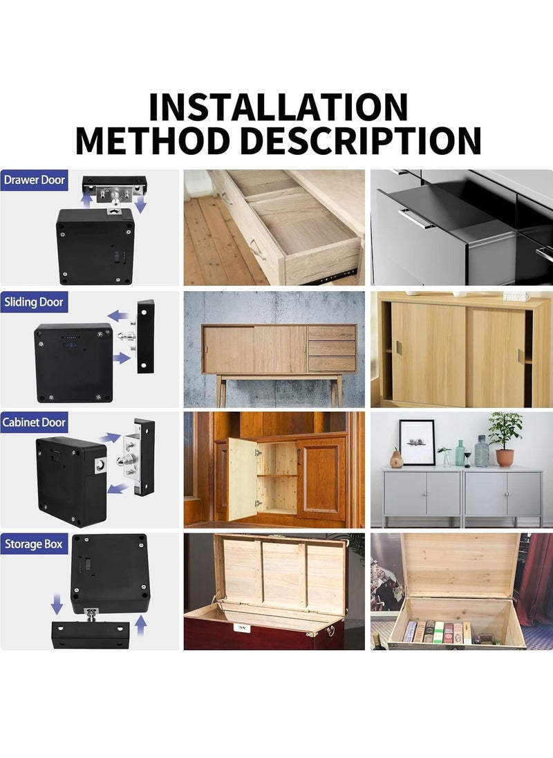 Electronic Cabinet Lock Hidden DIY RFID Lock for Wooden Cabinet Drawer Locker Cupboard - Image 2