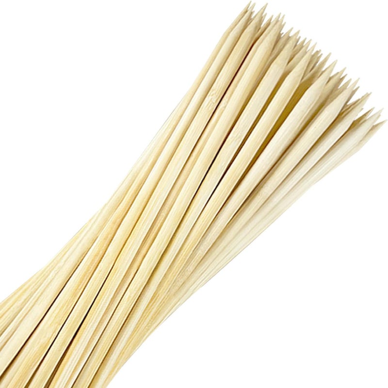 CrazyTerra Extra Long 36" Bamboo Smores Sticks (150 Pcs), Marshmallow Roasting Sticks for Fire Pit, 5mm Heavy Duty Wooden Skewers for Smore Hot Dog Barbecue Thick Sticks - Image 2