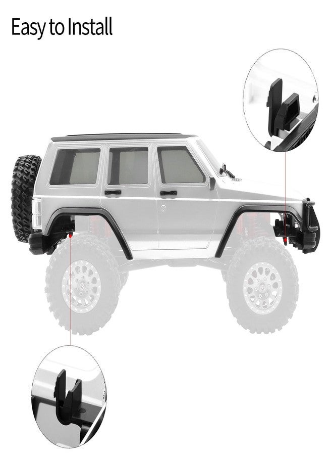 GIXCEL 6.10inch Wheelbase RC Body Shell, ABS Cherokee Body with Front Rear Bumpers for 1/18 RC Crawler TRX4M Bronco Defender Chassis Upgrades, Spare Wheel Tire Included (Pearl White) - Image 3