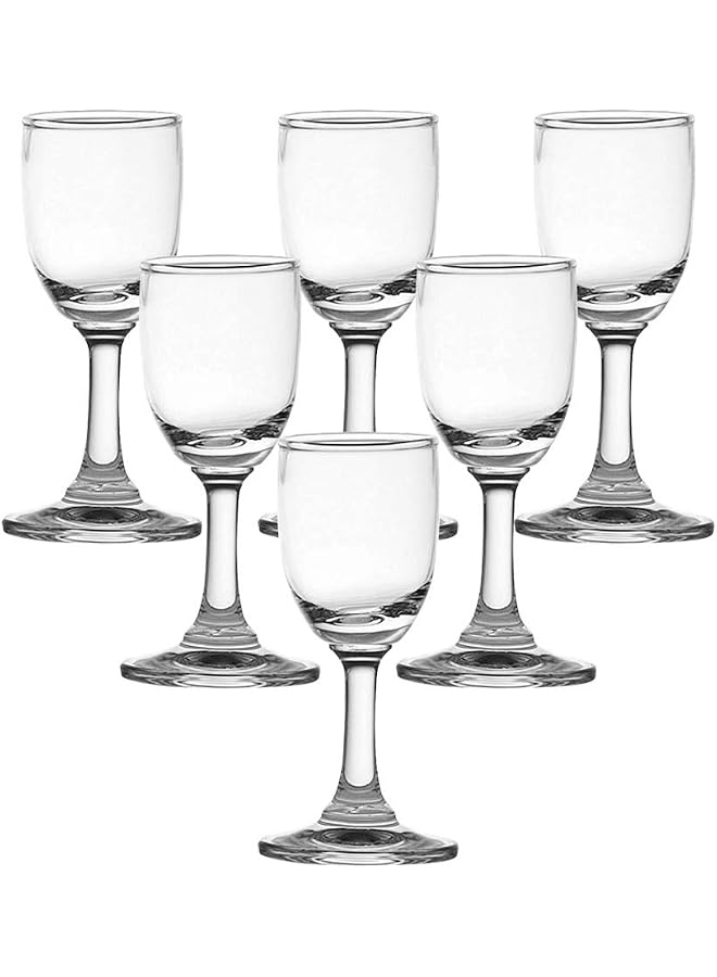 S-TOP Classic Liqueur Glass, 30Ml, Set Of 6, 501L01, Shot Glass, Shooter Glass, Liquor Glass, Sipping Glass, Tiny Tumbler, Appetizer Bowls. Serving Bowls, Appetizer Bowls. Serving Bowls - Image 1