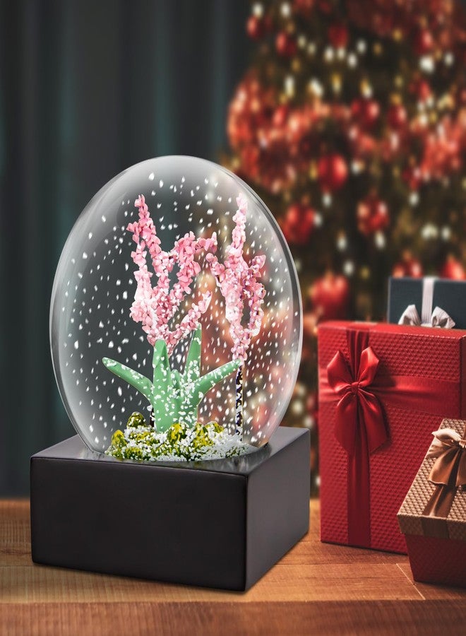 YT3 Studio Cherry Blossom Snow Globe for Girls, Thousand Paper Crane Snow Globe Water Globe Home Decor Cherry Snow Globes for Women Kids Christmas Birthday Romantic Gifts,100MM Christmas Snowglobe - Image 5