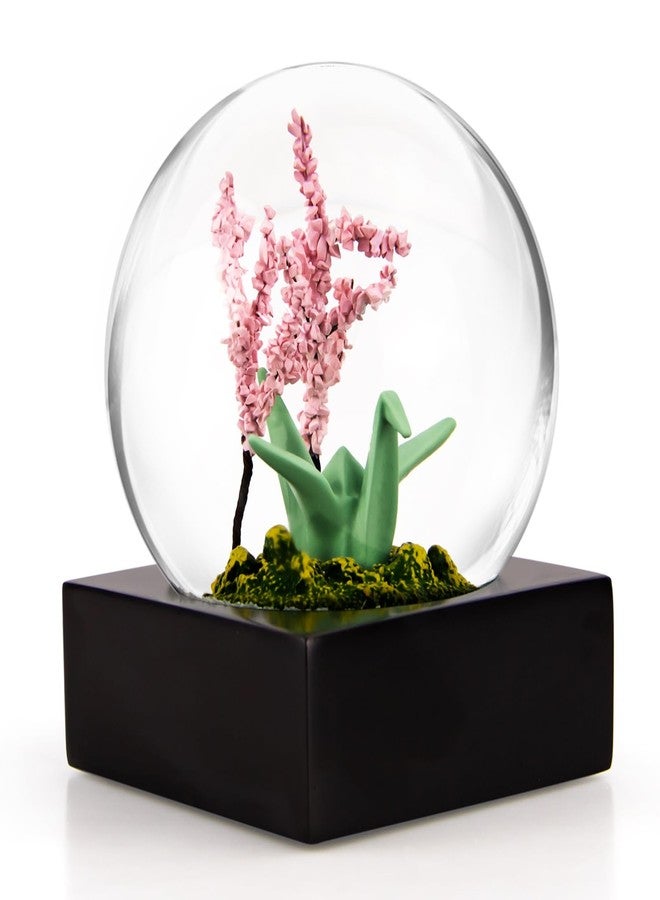 YT3 Studio Cherry Blossom Snow Globe for Girls, Thousand Paper Crane Snow Globe Water Globe Home Decor Cherry Snow Globes for Women Kids Christmas Birthday Romantic Gifts,100MM Christmas Snowglobe - Image 1