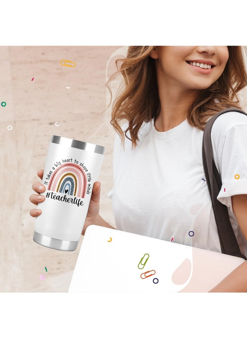 Coolchic Coolchic Teacher Appreciation Gifts,20 Oz Stainless Steel Tumbler Cup,Back To School, Graduation,Teacher Gifts for Women, Men  - Image 4
