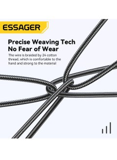 ESSAGER 4 In 1 Usb Data Cable, 65W PD Fast Charging Wire Type Charging Cable, Portable And Durable High Speed Data Transfer Cable For Mobile Phones And Tablets, (1pc, 0.3m Length, Blue)  - Image 5