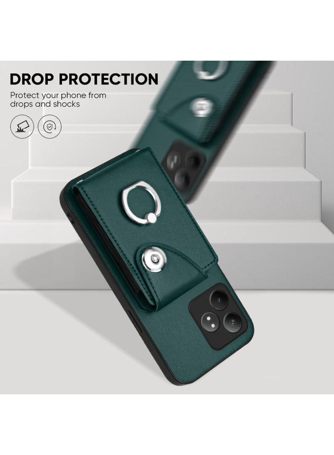 اس-توب جراب لهاتف Realme GT Neo6 SE، جراب هاتف مزود بحلقة وحقيبة بطاقات - Image 5