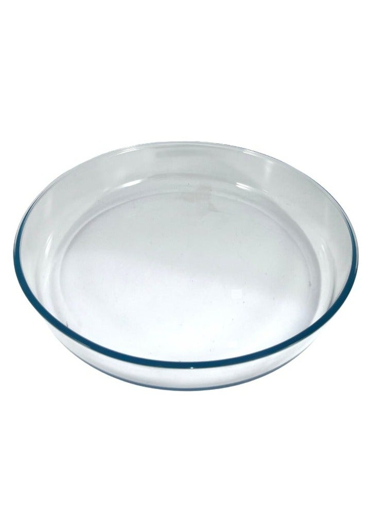 Homemaker Turkish-Made Premium Round Glass Baking Dish – 3L Capacity, 32cm Diameter, 5.7cm Height – Oven-Safe & Elegant Clear Finish - Image 1