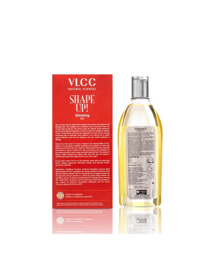 VLCC Shape Up Slimming Oil - 200ml | Fights Cellulite, and Reduces Flab | Firms Skin and Increases Skin Elasticity | With Cypress, Juniper Berry Fruit and Sweet Fennel Oil. - Image 3