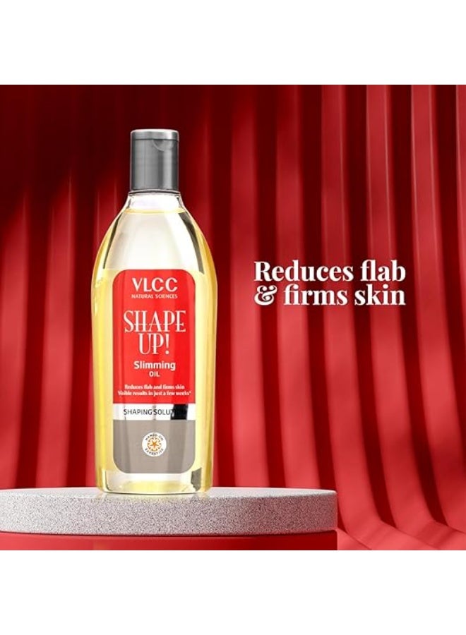 VLCC Shape Up Slimming Oil - 200ml | Fights Cellulite, and Reduces Flab | Firms Skin and Increases Skin Elasticity | With Cypress, Juniper Berry Fruit and Sweet Fennel Oil. - Image 2