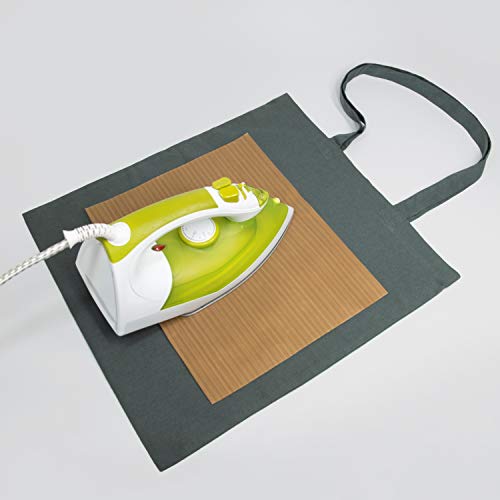 NPBAG 5 Pack 15'' X 16'' Grey Cotton Tote Bags, Lightweight Blank Bulk Cloth bags with 1pc of PTFE Teflon Sheet - Image 4