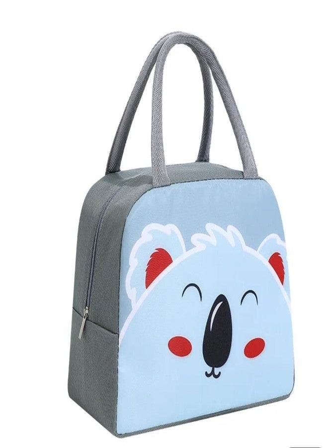 Keetly Cute Cartoon Animal Pattern Waterproof Large Capacity Lunch Box Bag for Women (Orange Blue, 2) - Image 3