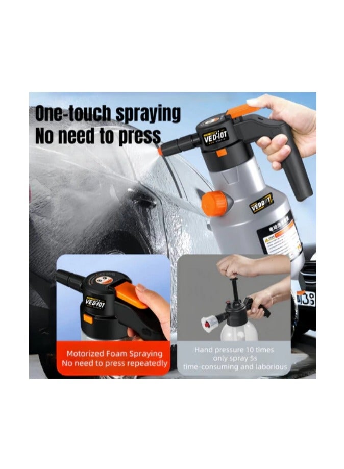 Generic 2L Car Wash Foam Sprayer Rechargeable Electric Foam Spray Car Shampoo Cannon for Cars Gardening House Cleaning  - Image 1