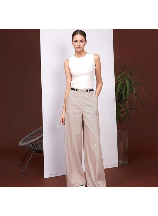 قطعتان من حزام الخصر المطاطي النسائي، حزام رفيع مطاطي بتصميم كلاسيكي للسيدات مع مشبك ذهبي - Image 4