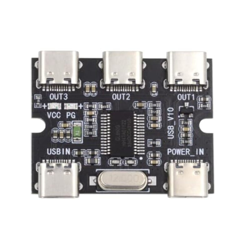 USB-C 2.0 1-to-3 Three Ports HUB Splitter PCBA Expansion Module Board PCs Multiport 3 Devices Type-C for Keyboard Mouse Scanner Printer - Image 1
