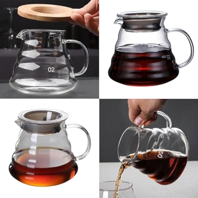مولارد طقم قهوة V60 طقم V60 طقم V60 طقم قهوة V60 كامل التنقيط طقم ماكينة صنع قهوة التنقيط V60 مكون من 4 قطع أدوات V60 هدية لمحبي القهوة - Image 5