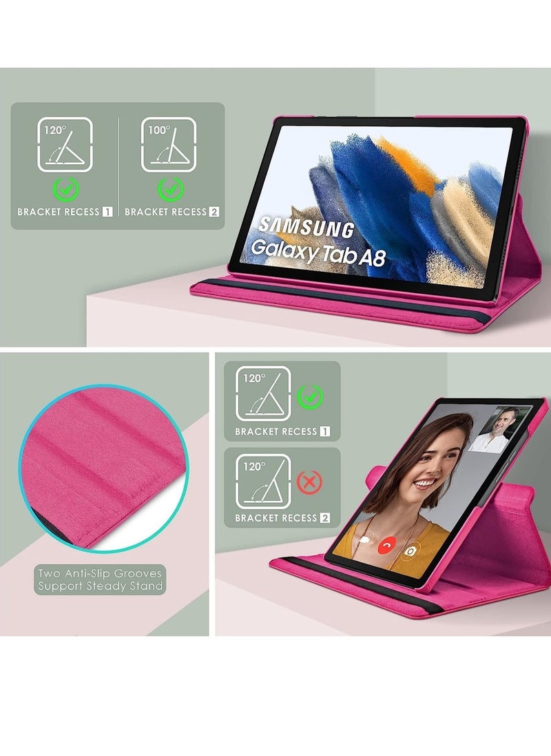 IAF Case Compatible with Galaxy Tab A8 10.5" Case (SM-X200/X205/X207), Galaxy Tab A8 Case 10.5 inch,Auto Sleep/Wake 360Â° Rotating Stand Folio Leather Case for Tab A8 2022 - Image 1