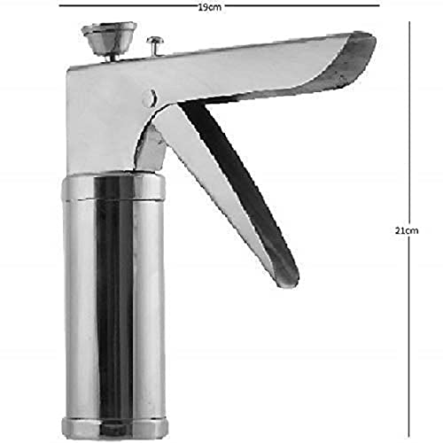 SEREE SEREE Stainless Steel Kitchen Press Grater CookiesIndian SnacksMurukku MakerFarsan Sev Maker with Different Types of Stainless Steel Jalis  - Image 3