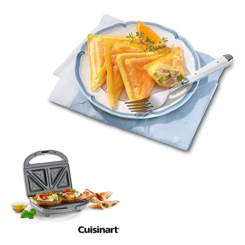 Cuisinart شواية السندويشات كويزينارت WM-SW2N1، فضي - Image 4