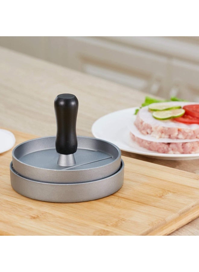 سوفام هامبورجر اضغط على قرص الألومنيوم + 100 قرص لا يلتصق مثالي ل BBQ - Image 5