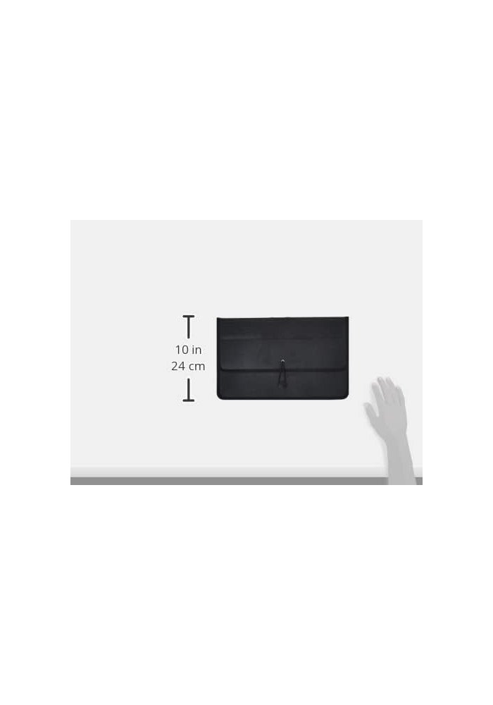 Lion Expand-N-File Poly Expanding Wallet, Legal Size with 2.5 Inch Gusset, Black - Image 5