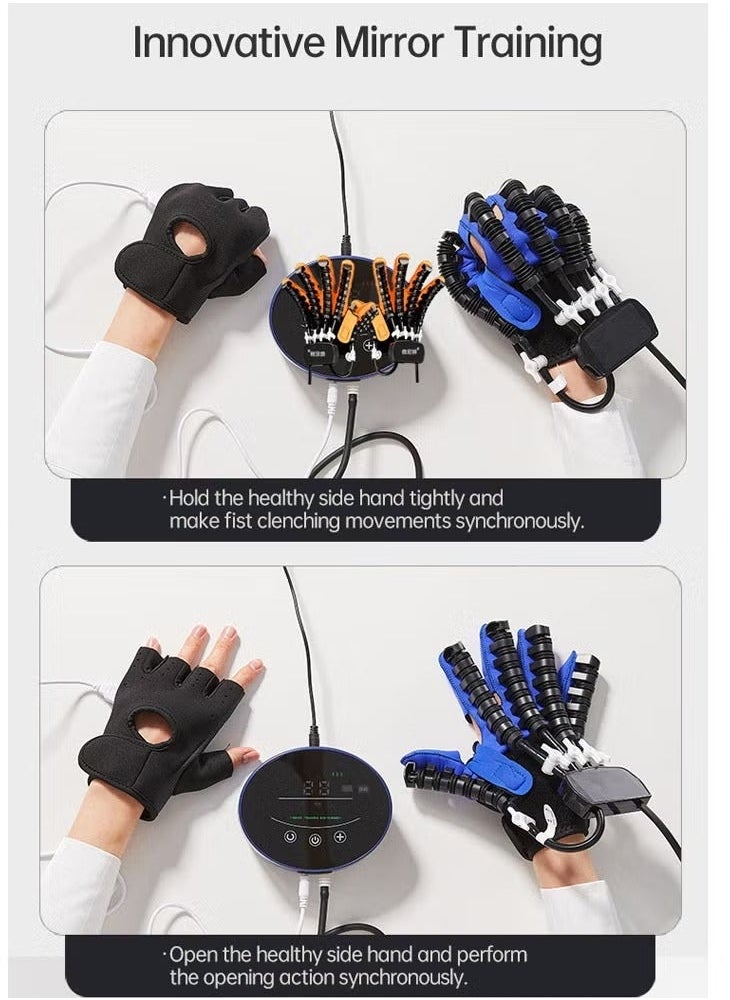 xozgdovg Robot Gloves Hand Stroke Recovery Equipment Hand Dysfunction Patient Training Device Stroke Hemiplegia Finger Orthosis for Long Term Relief Finger Cramps  - Image 4