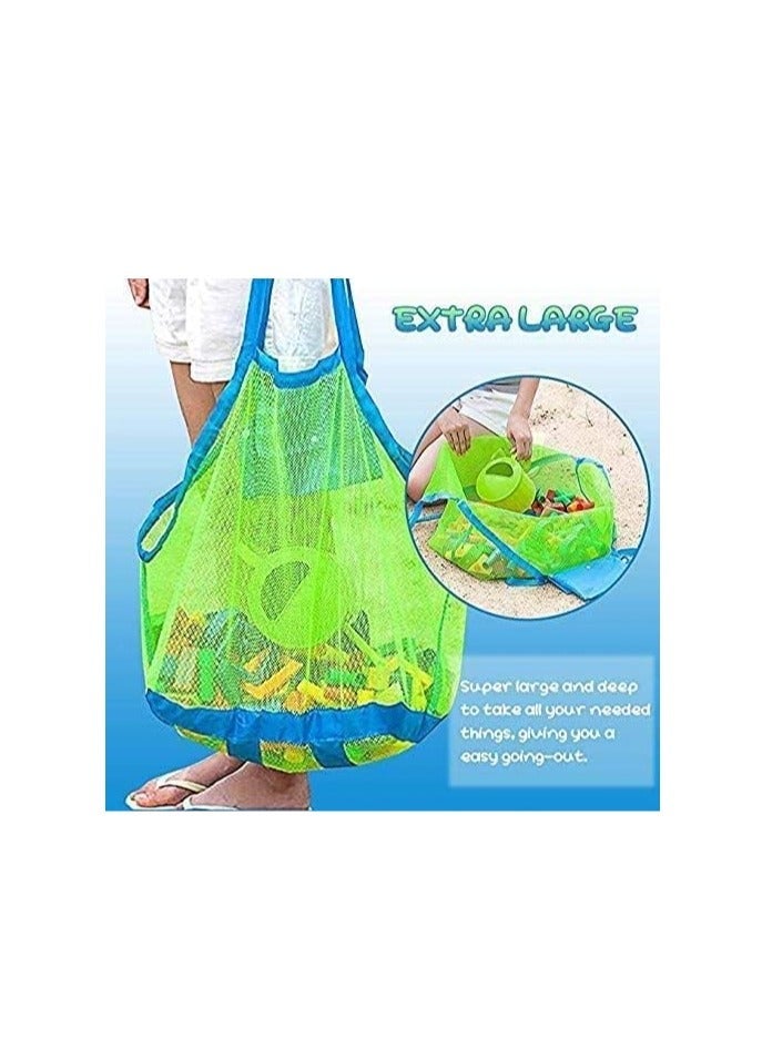 Large Portable Beach Mesh Bag Kids Toys Tote Bag Stay Away from Sand(with a bath toy duck included) - Image 5