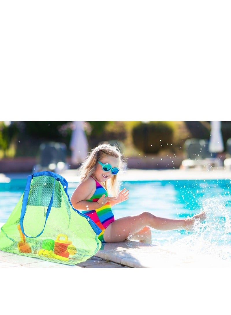 Large Portable Beach Mesh Bag Kids Toys Tote Bag Stay Away from Sand(with a bath toy duck included) - Image 4