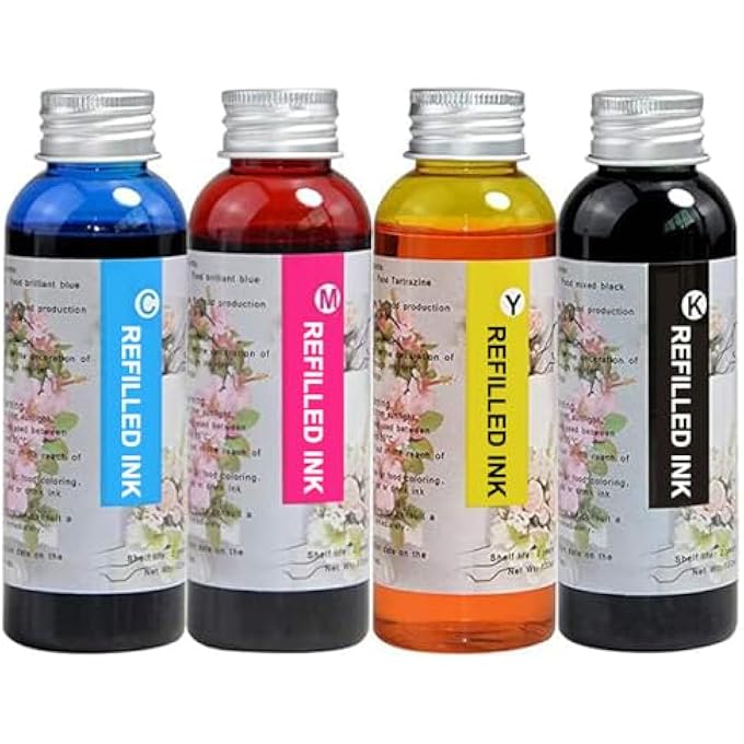 حبر إعادة تعبئة غذائي 400 مل لآلة الطباعة C88 C88+ WF7710 ET2720 ET15000 WF3640 WF7110 WF7210 WF3610 لطباعة الكعك، أزرق