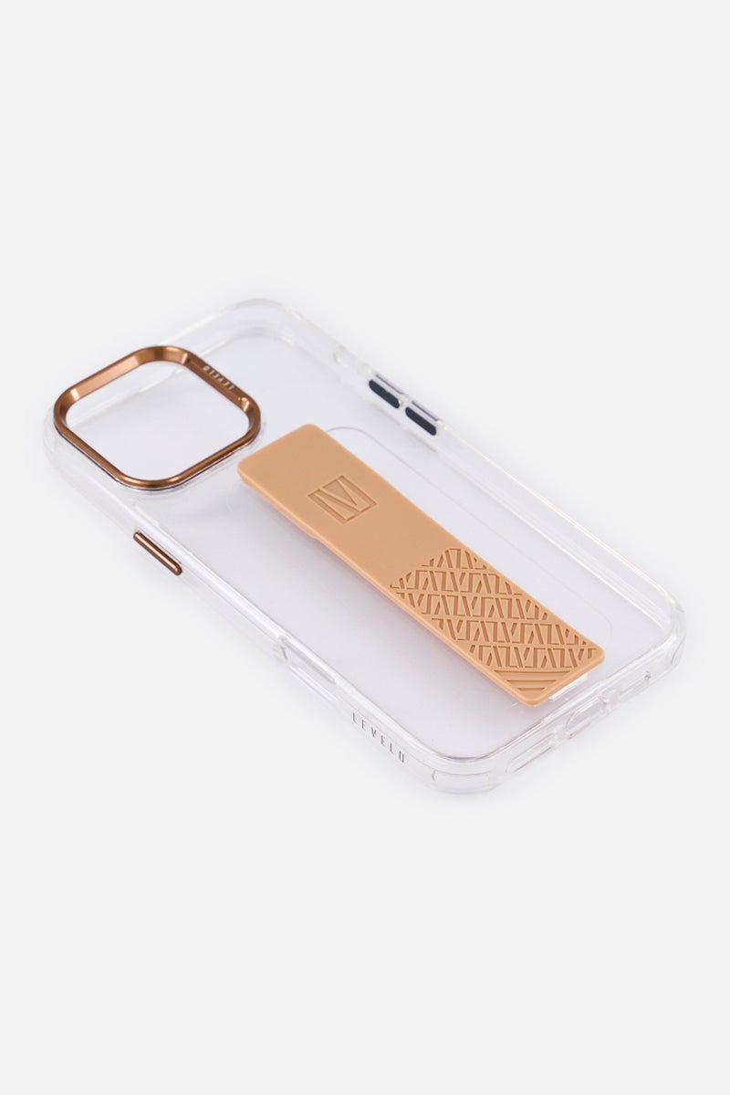 LEVELO iPhone 16 Pro Max Graphia Silicone Grip Protective Case, Transparent - Image 4