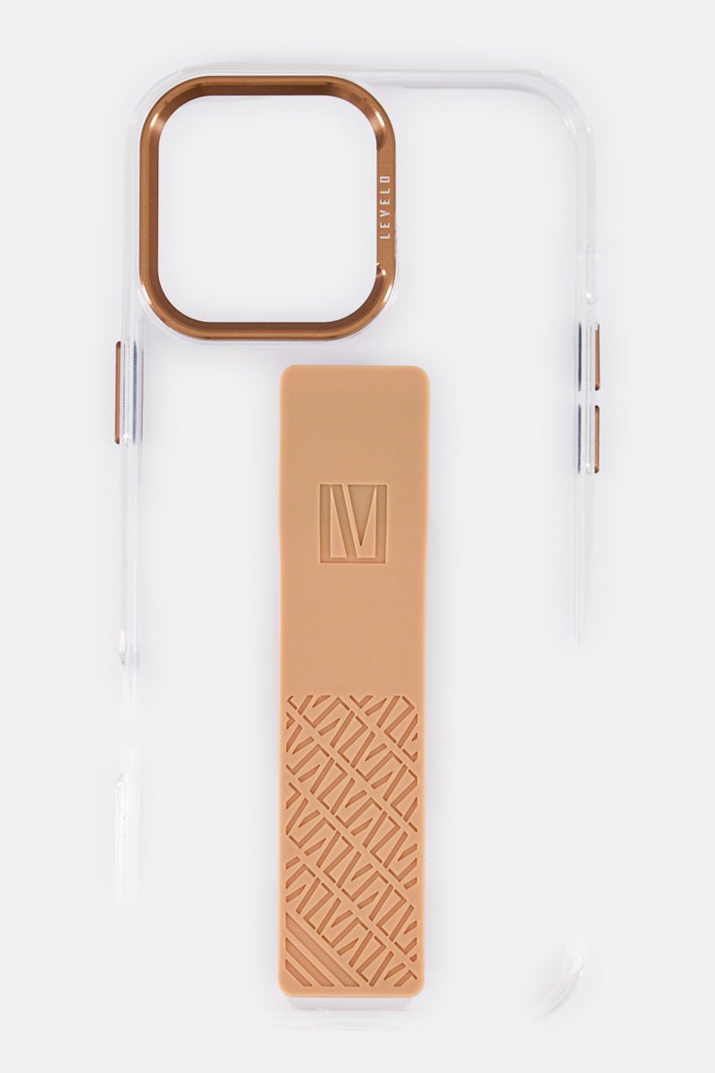 LEVELO iPhone 16 Pro Max Graphia Silicone Grip Protective Case, Transparent - Image 1