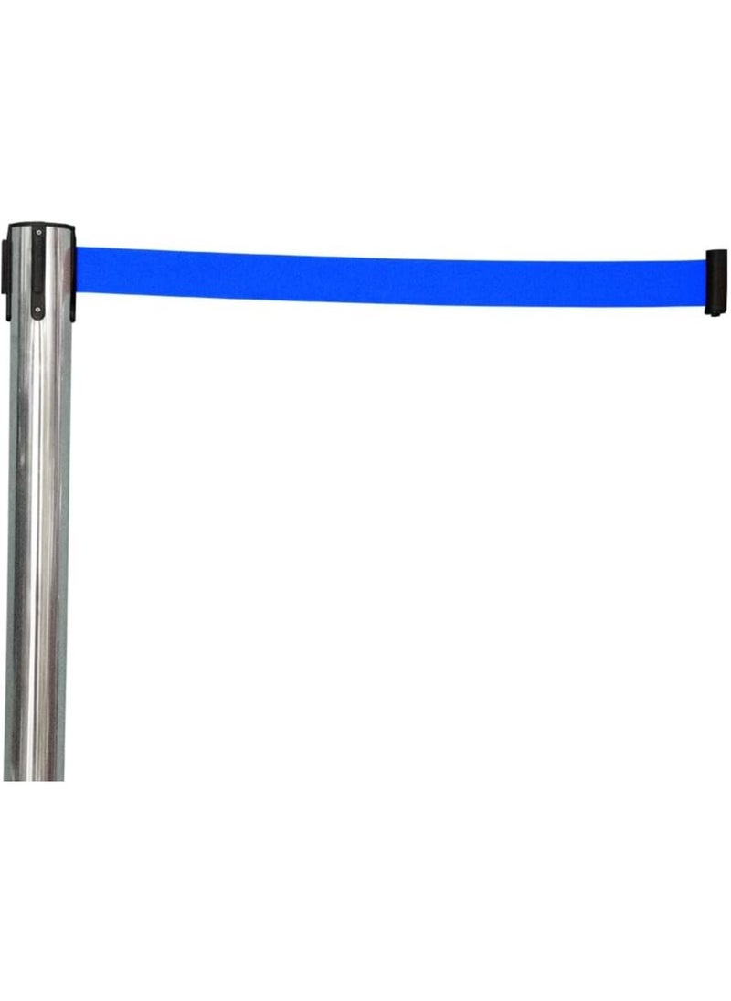 Berrylook Berry Durable Stainless Steel Queue Barrier | 2m Blue Nylon Belt | Safety Standard Compliant  - Image 2