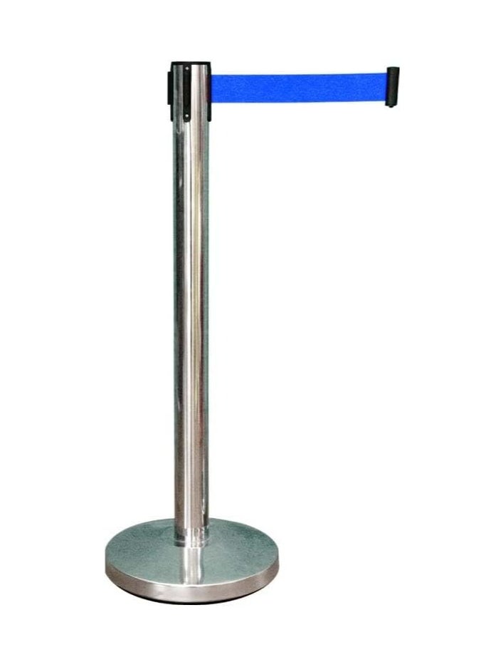 Berrylook Berry Durable Stainless Steel Queue Barrier | 2m Blue Nylon Belt | Safety Standard Compliant  - Image 1