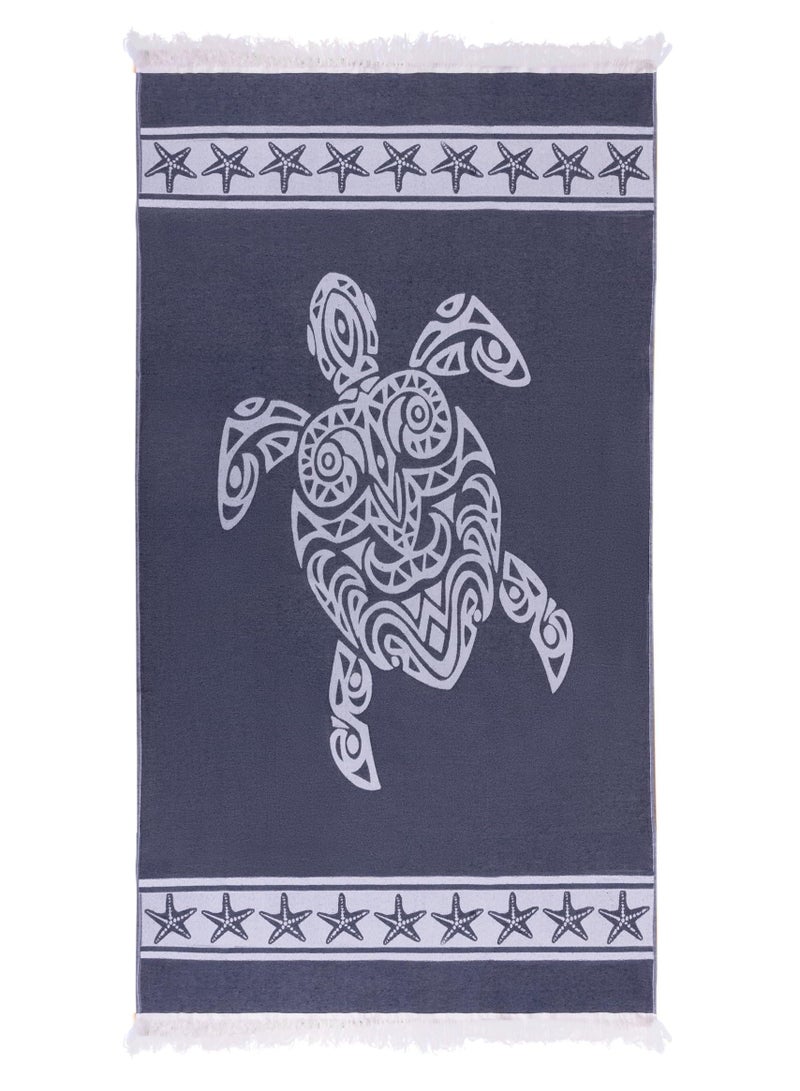 سيجنولا سجادة الشاطئ سيجنولا 90 × 170 سم سلحفاة رمادية، 100% قطن  - Image 1