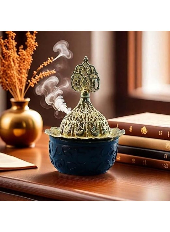 amazing.EGP THE PACK | Decorative Arabic Incense Burner Bakhoor Oud Holder Black & Gold - Image 2