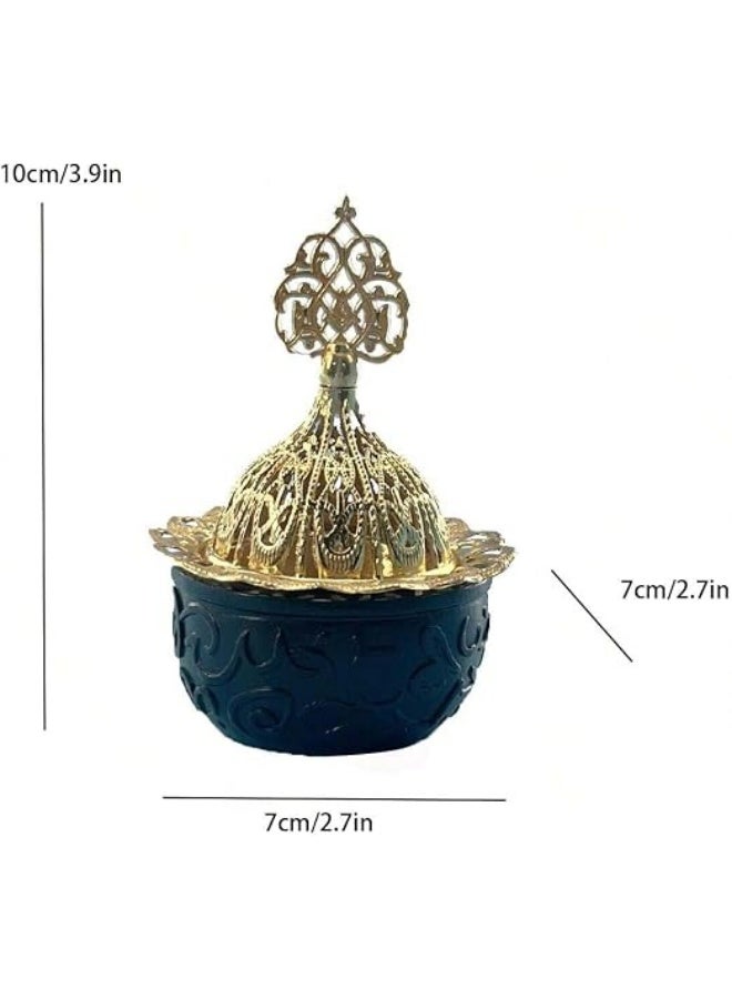 amazing.EGP THE PACK | Decorative Arabic Incense Burner Bakhoor Oud Holder Black & Gold - Image 3