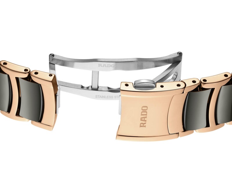 Rado Centrix Automatic White Dial, Date Display at 6 o'clock Rose Gold and Silver Bracelet, Swiss Automatic Movement - Image 2