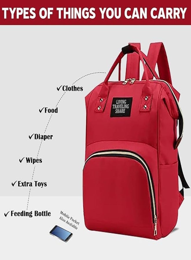 Fully Diaper Backpack for Mothers Baby Bag for Travel with Multi Compartments Hospital Bag for Mothers Maternity Backpack Pack of 1 (M9) - Image 4