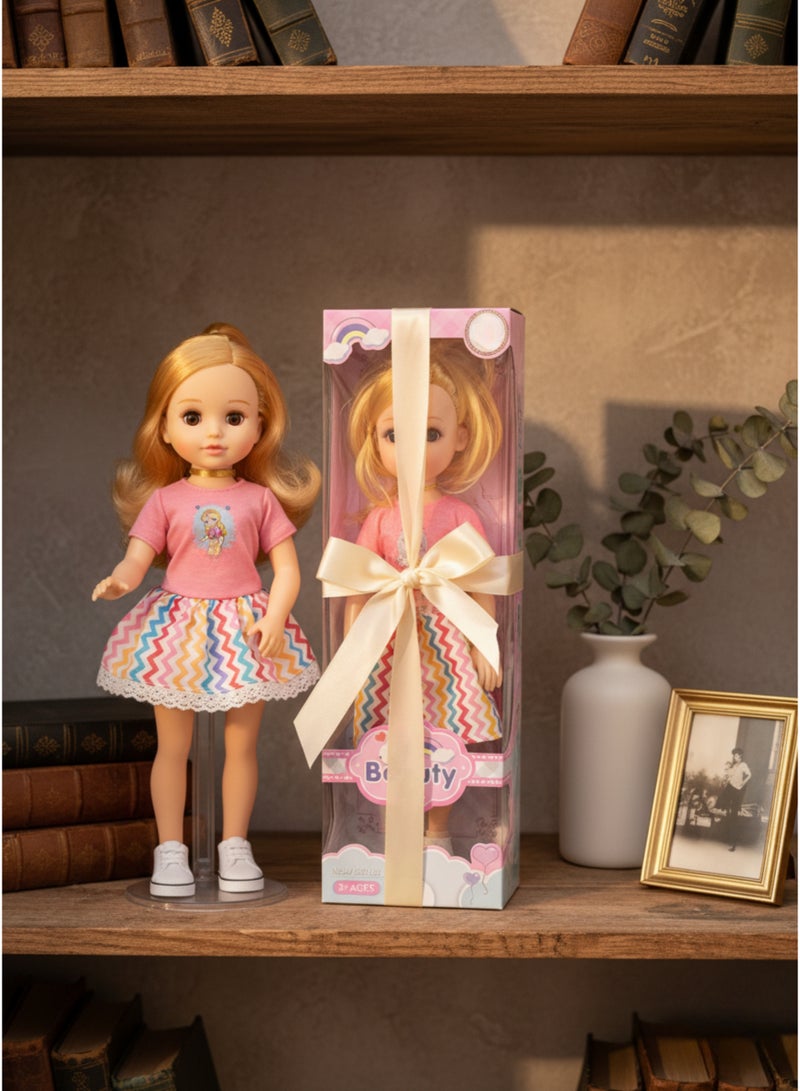 vexa pro 40cm Fashion Girl Doll with Blonde Hair – Kids Toy, Collectible Home Decor, Gift for Girls - Image 5