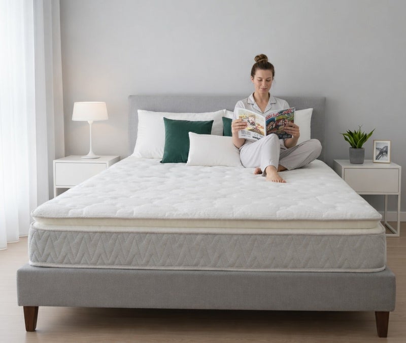 ريكسال هوم مرتبة Euro Seren بارتفاع 20 سم مع Pillow Top ونظام زنبركات الجيب، تخفيف الضغط وعزل الحركة، دعم طبي متوسط الصلابة لنوم صحي – مقاس مفرد 190 × 90 سم - Image 5