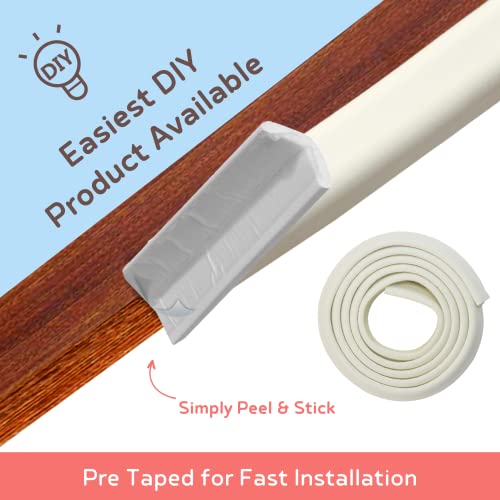 BabySafeHouse Child Proofing Pre-Taped Edge Guard Strip (26ft- Pack of 4) for Sharp Edges of Furniture & Corners (White Color) - Image 2