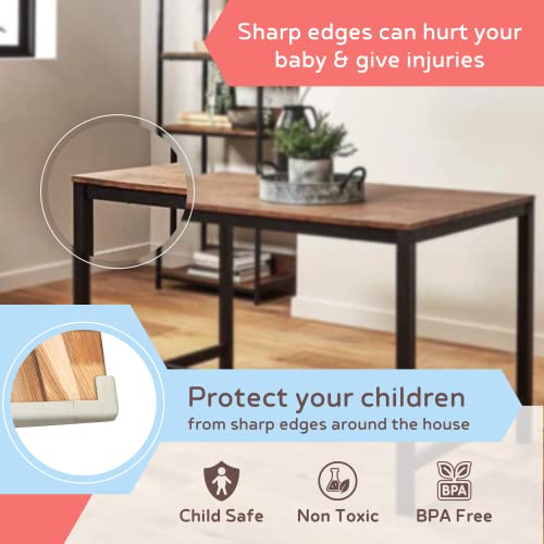 BabySafeHouse Child Proofing Pre-Taped Edge Guard Strip (26ft- Pack of 4) for Sharp Edges of Furniture & Corners (White Color) - Image 3