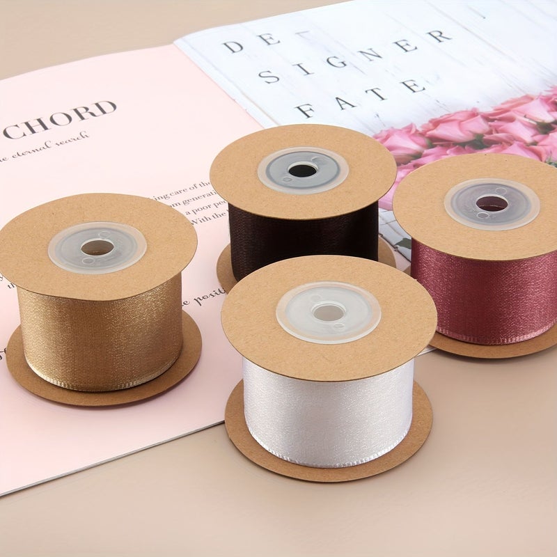 Pink 10 Yards Transparent Polyester Edge Ribbon For Fresh Flower Bouquet Cake Packaging Bow Decoration Holiday Wedding Valentine Party - Image 1