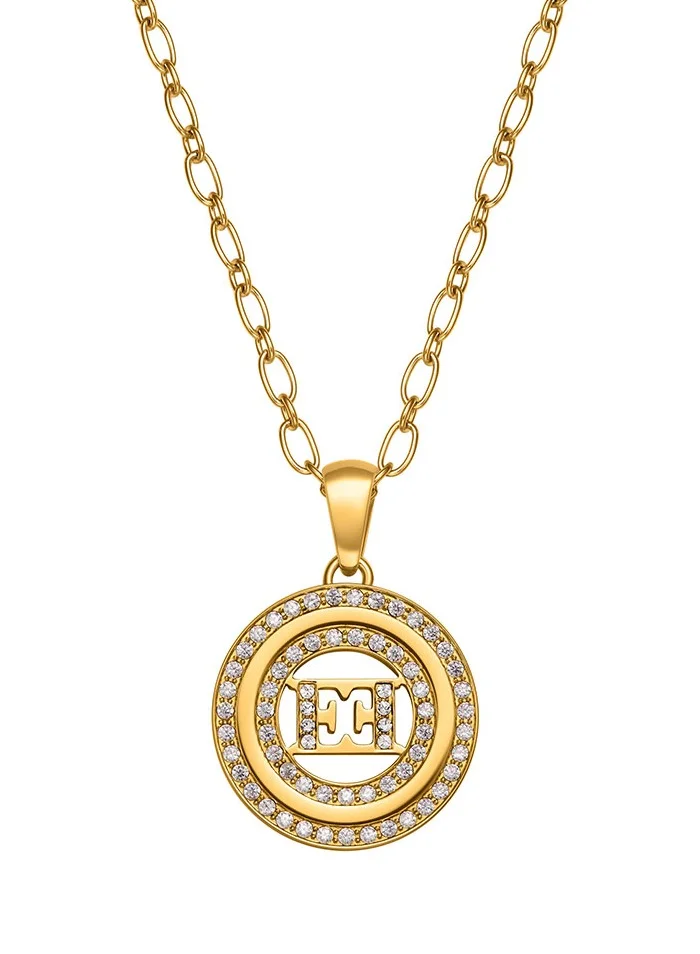 إسكادا Alice Necklace for Women Iconic E Signature Pendant, Crystal Accents, Modern Luxury and Chic Design