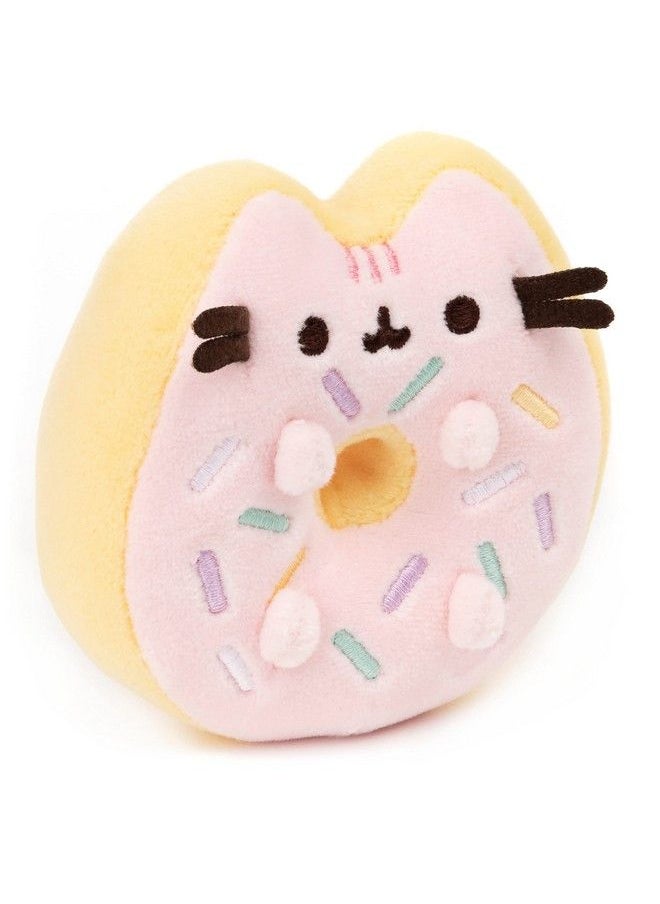 GUND - Sprinkle Donut Pusheen Sweet Dessert Squishy Plush Stuffed Animal Cat And Satisfyingly Stretchy Fabric For Ages 8 And Up Pink And Mint 4” - Image 1