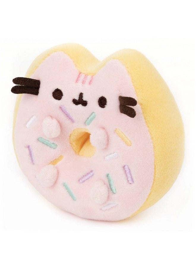 GUND - Sprinkle Donut Pusheen Sweet Dessert Squishy Plush Stuffed Animal Cat And Satisfyingly Stretchy Fabric For Ages 8 And Up Pink And Mint 4” - Image 1