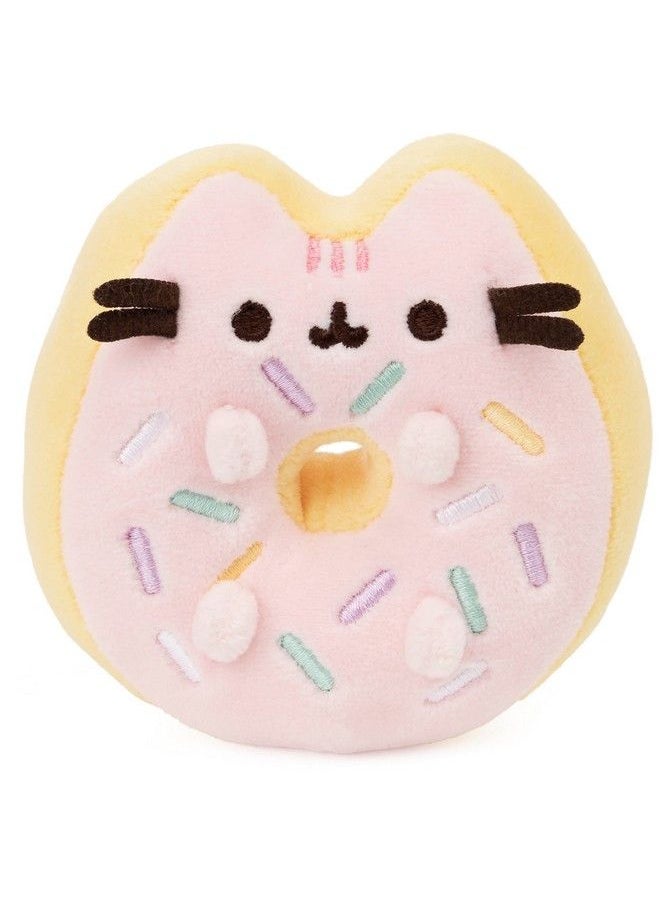 GUND - Sprinkle Donut Pusheen Sweet Dessert Squishy Plush Stuffed Animal Cat And Satisfyingly Stretchy Fabric For Ages 8 And Up Pink And Mint 4” - Image 1