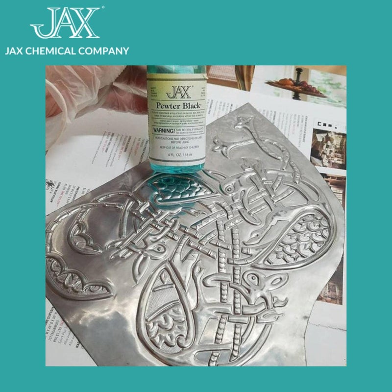 Jax Pewter Black - Metal Finishing Solution - Antique Finish Without Heat or Electricity - 2 Ounce - Image 3