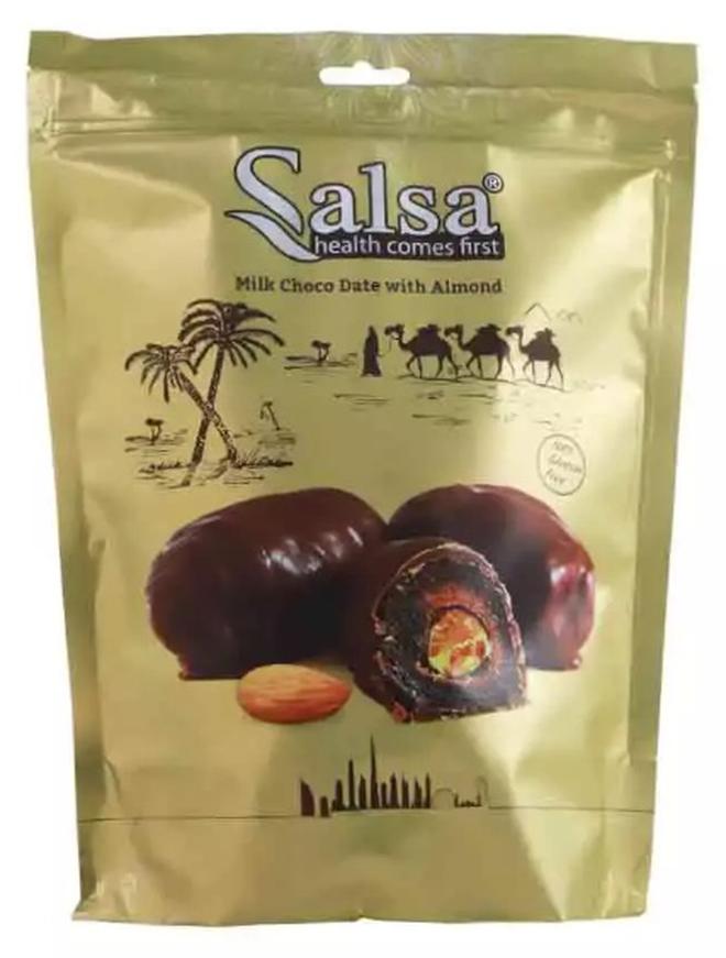 Salsa Milk Choco Date with Almond Dates Chocolate- 500gms