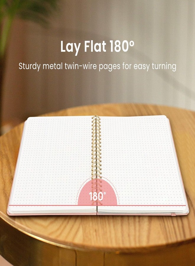 Taja Dotted Spiral Journal Notebook for Women & Men, 140 Pages, Bullet Dotted Notebook for Journaling & Note Taking, Journals for Writing, A5(6"x8") - Pink - Image 4